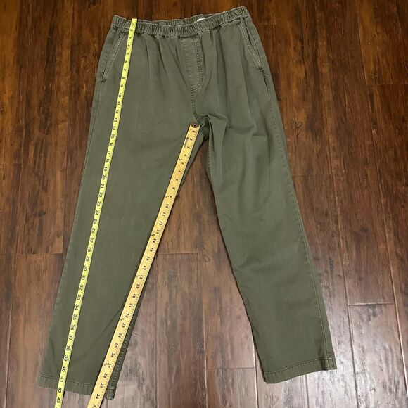 OUTERKNOWN Mens Paz Drawstring Waist Khaki Pants in Sage Green - Picture 12 of 13